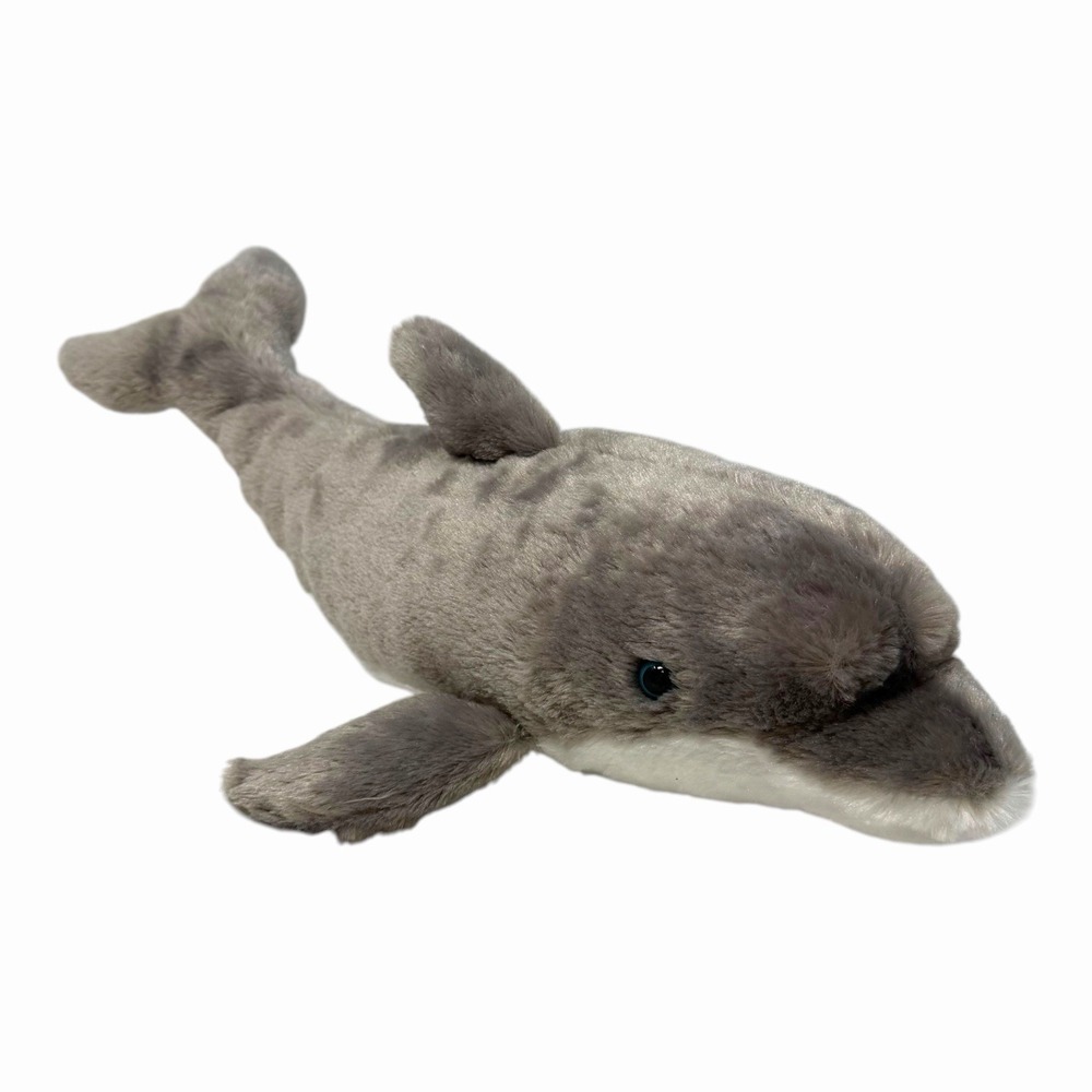 Wild Republic‎ Dolphin Plush Stuffed Animal Grey Mottled Ocean Toy 12 Inch